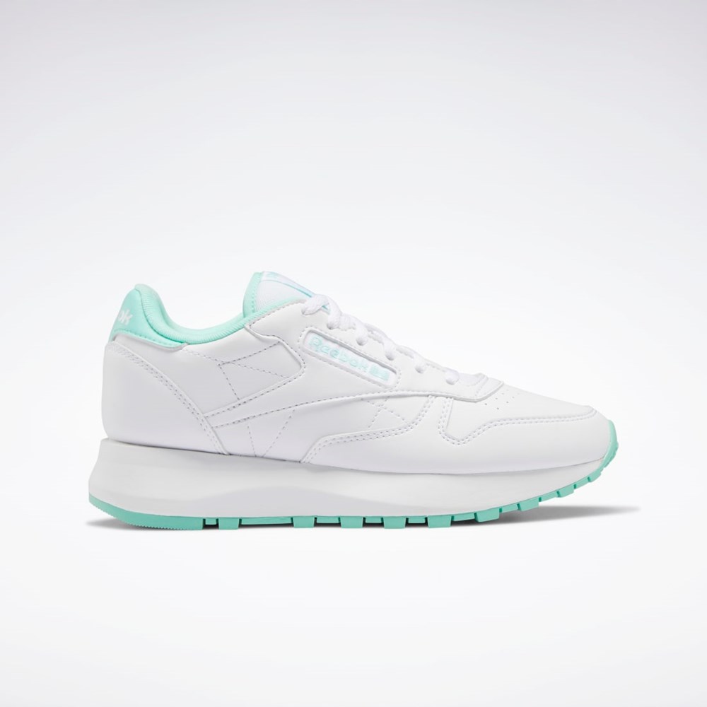 Reebok Classic Leather SP Shoes - Grade School Vita Mintgröna Vita | IUNTK-6491