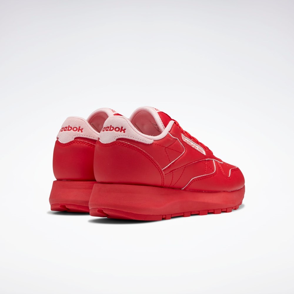 Reebok Classic Leather SP Shoes - Grade School Röda Rosa Röda | TMDUA-5632