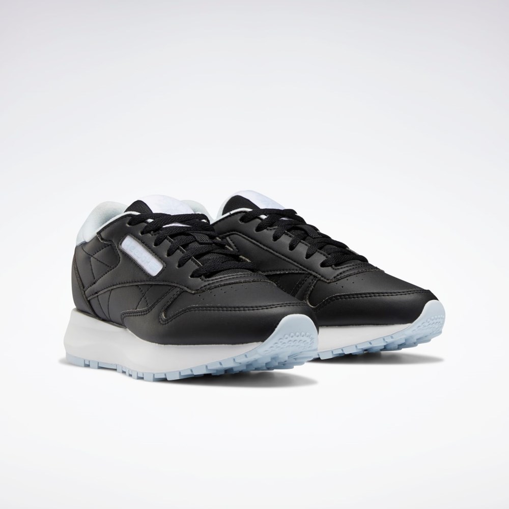 Reebok Classic Leather SP Shoes - Grade School Svarta Blå Vita | YQVDC-5412