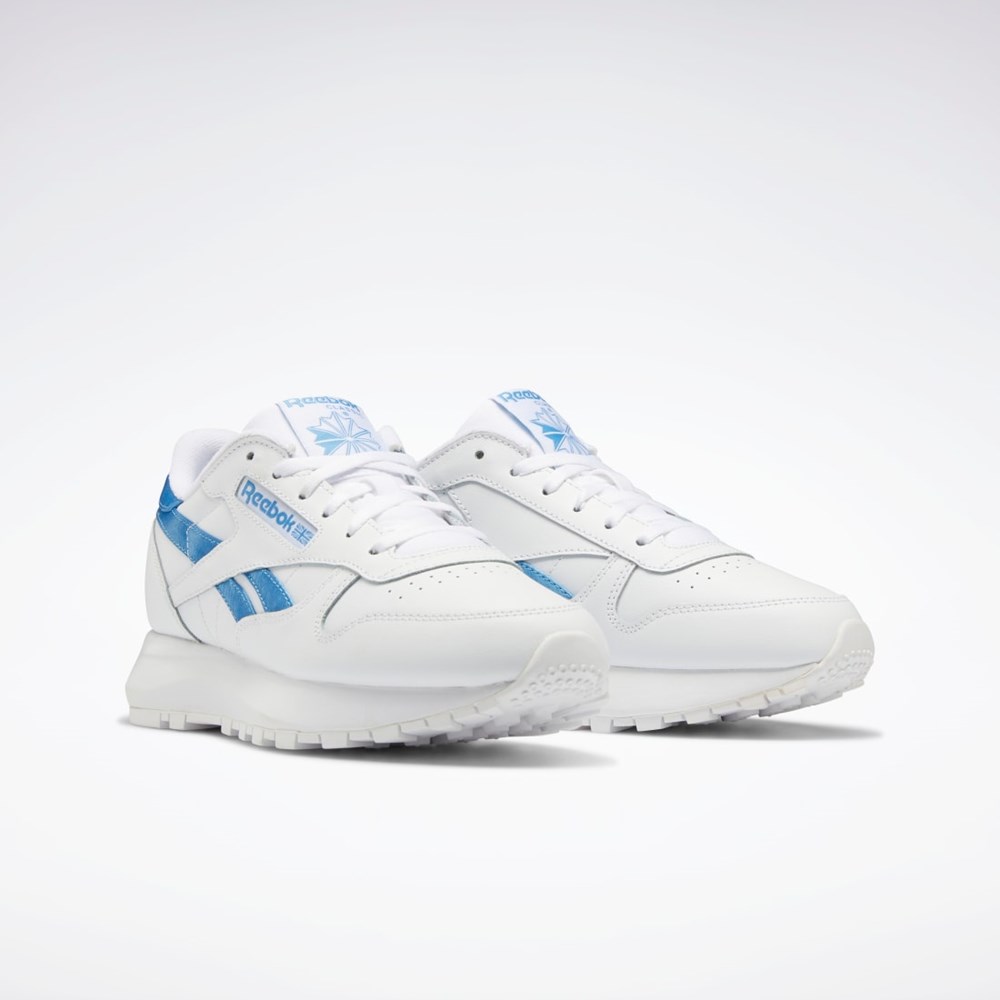 Reebok Classic Leather SP Shoes Vita Vita Blå | JSRHW-4561