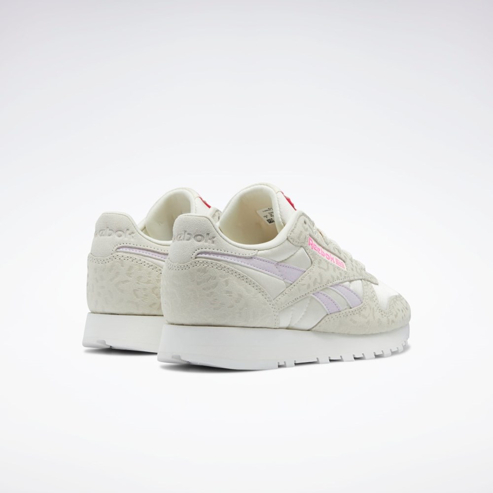 Reebok Classic Leather Shoes Alabaster / Chalk / Quartz Glow | VWSJN-2783