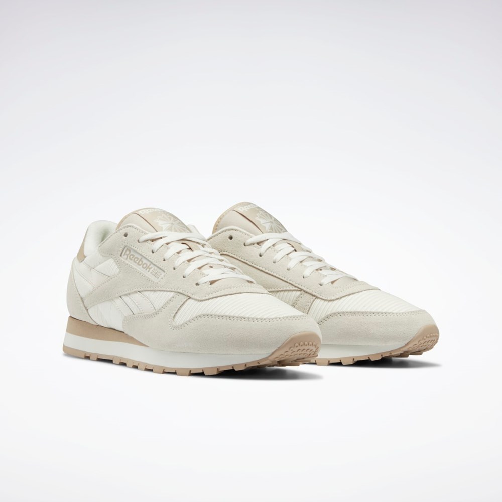 Reebok Classic Leather Shoes Beige | BRWTI-1706