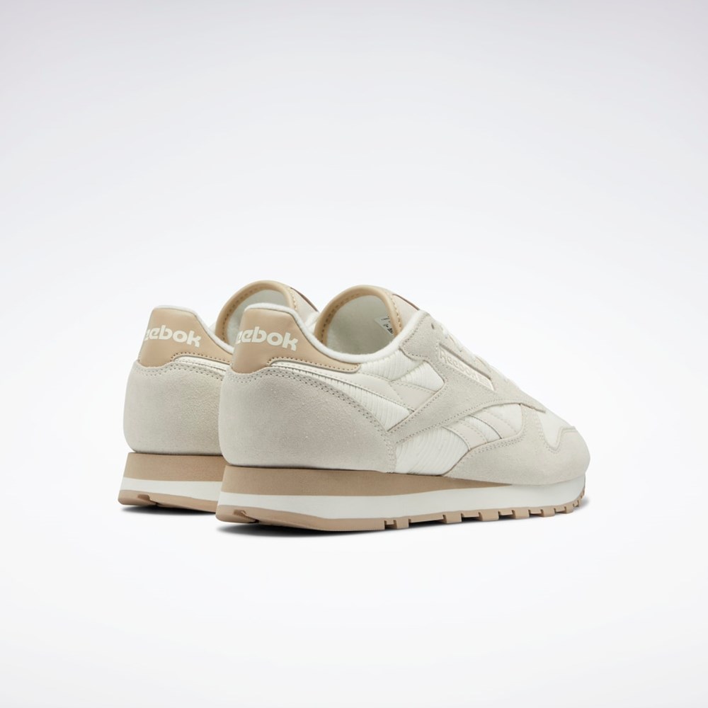 Reebok Classic Leather Shoes Beige | BRWTI-1706