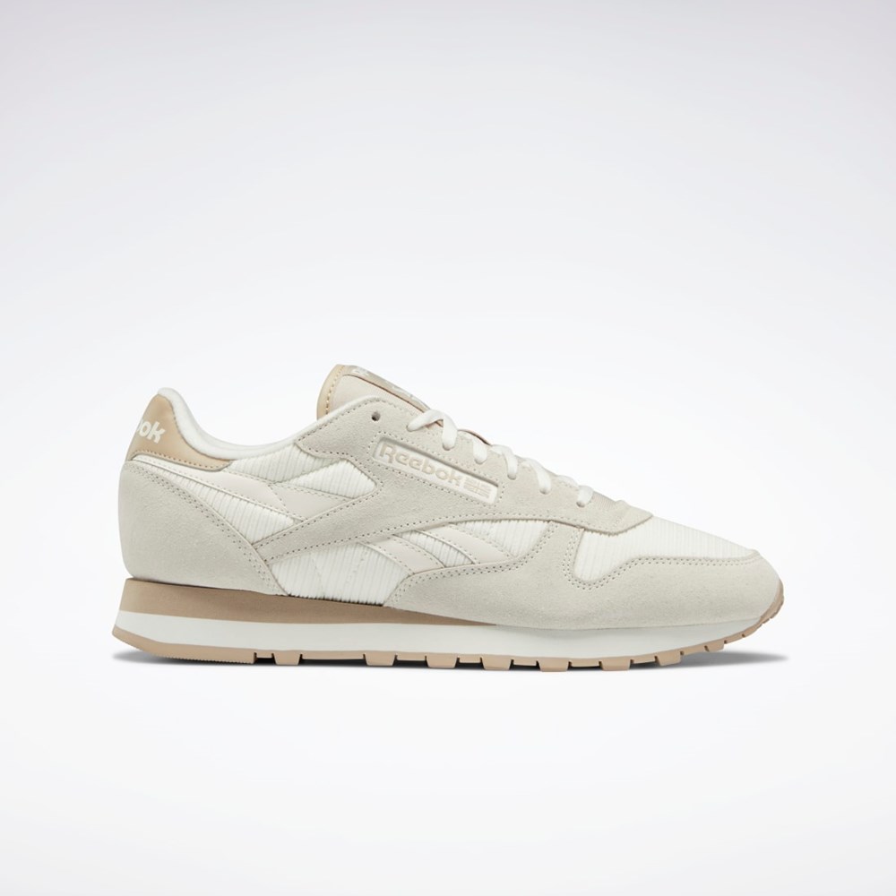 Reebok Classic Leather Shoes Beige | BRWTI-1706