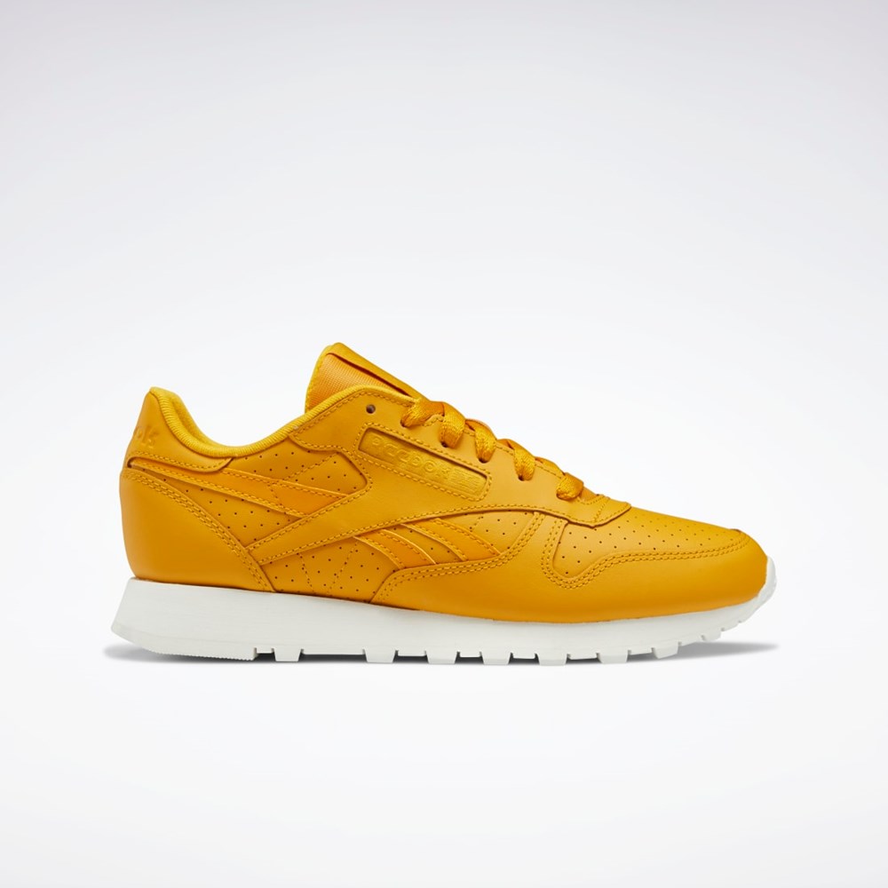 Reebok Classic Leather Shoes Bright Ochre / Bright Ochre / Chalk | AIRJF-6871