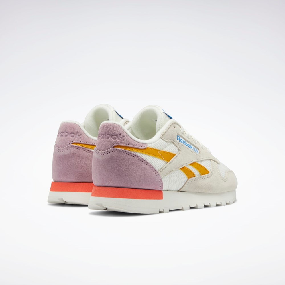 Reebok Classic Leather Shoes Chalk / Bright Ochre / Infused Lilac | BRLXP-7690