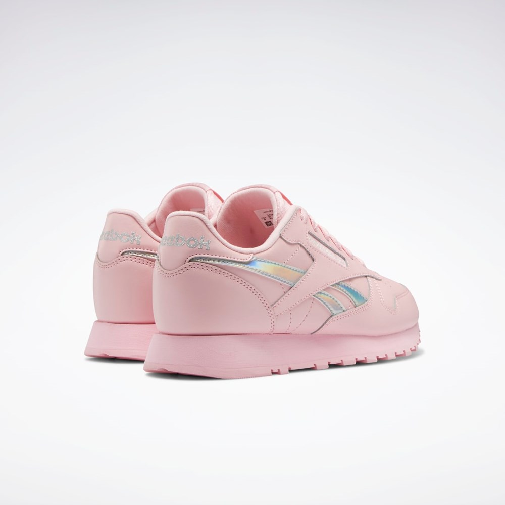 Reebok Classic Leather Shoes - Grade School Rosa Rosa Rosa | BXVDN-9015