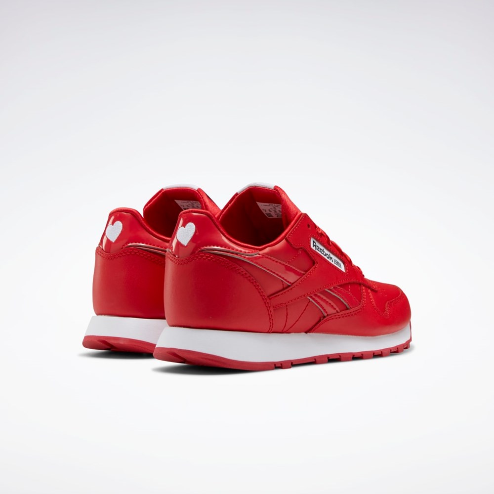 Reebok Classic Leather Shoes - Grade School Röda Röda Vita | QKDBV-8369