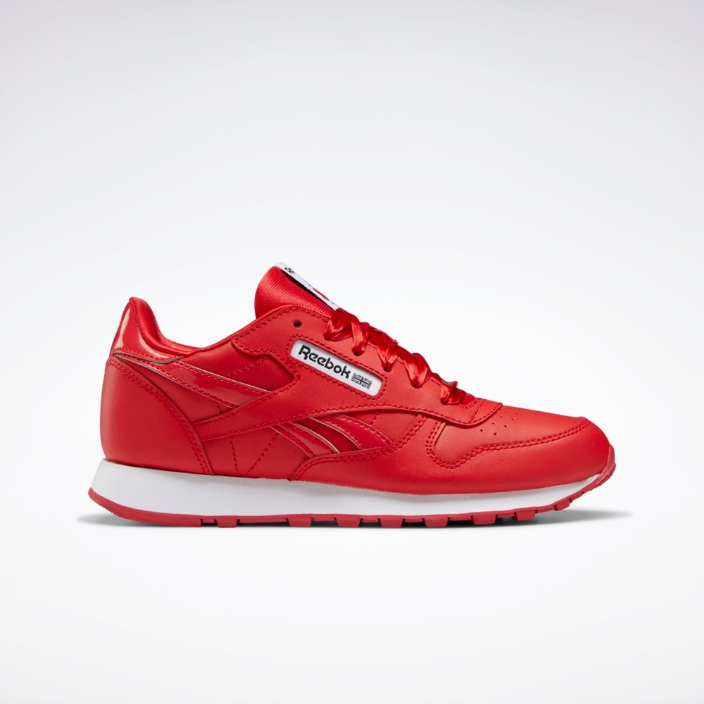 Reebok Classic Leather Shoes - Grade School Röda Röda Vita | QKDBV-8369