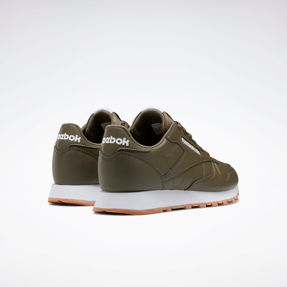 Reebok Classic Leather Shoes - Grade School Gröna Gröna Gröna | SEGAZ-9501