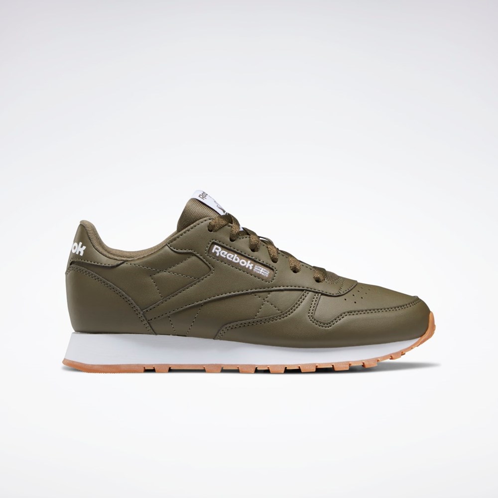 Reebok Classic Leather Shoes - Grade School Gröna Gröna Gröna | SEGAZ-9501