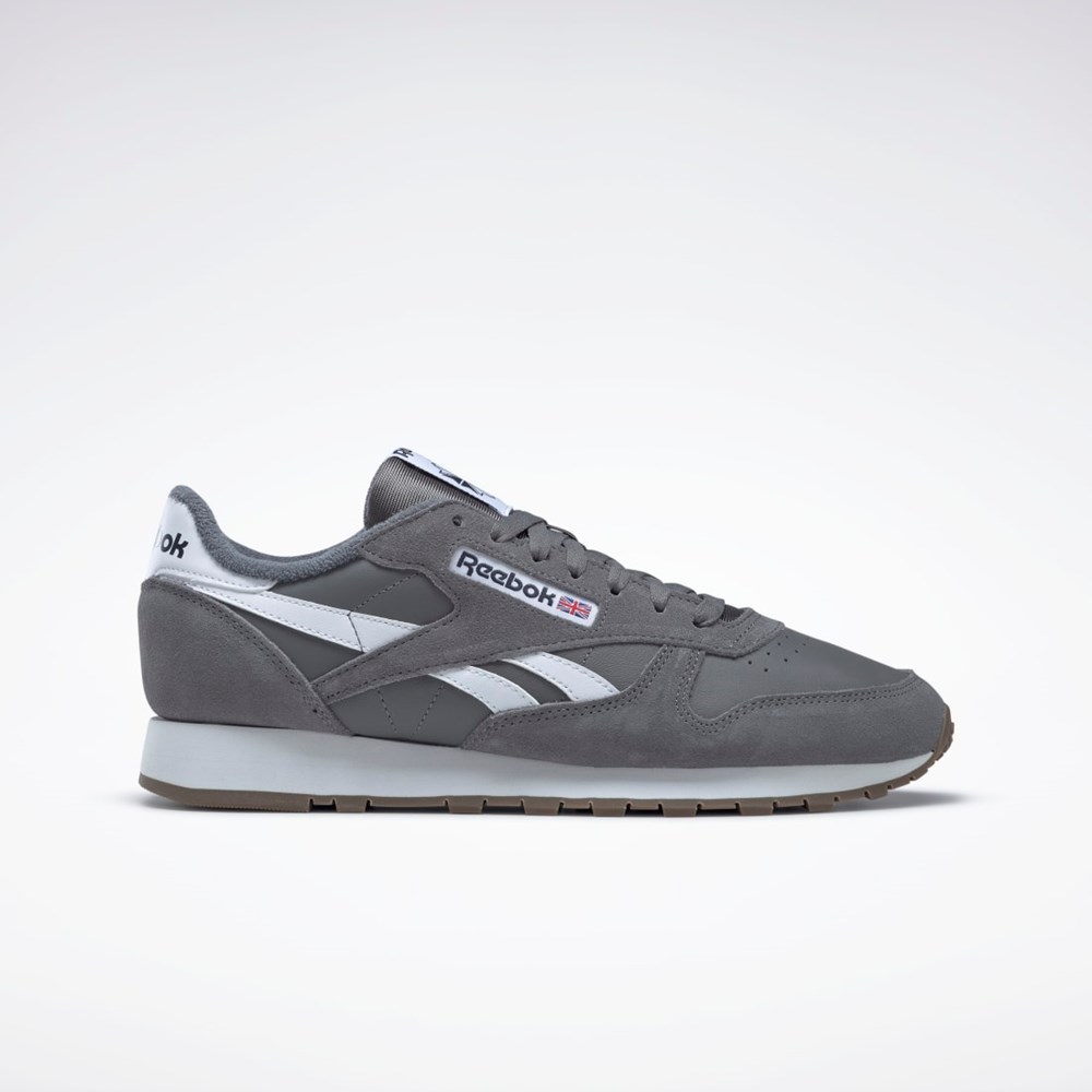 Reebok Classic Leather Shoes Grå Grå Vita | YBNJE-1752