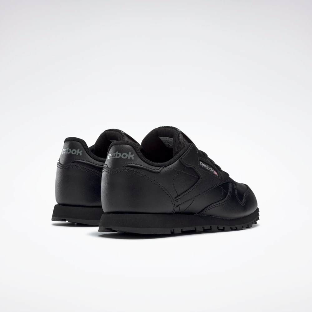 Reebok Classic Leather Shoes - Preschool Svarta | CGESJ-7621