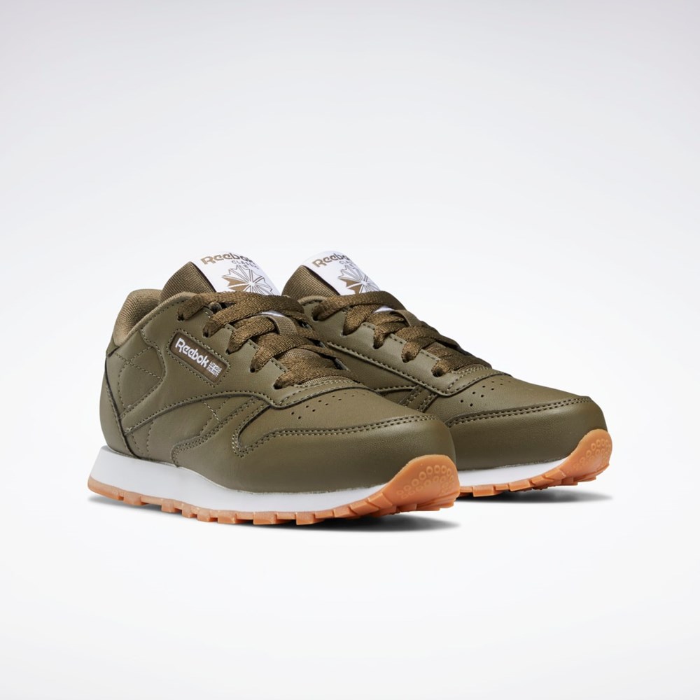 Reebok Classic Leather Shoes - Preschool Gröna Gröna Gröna | PFHUY-9685