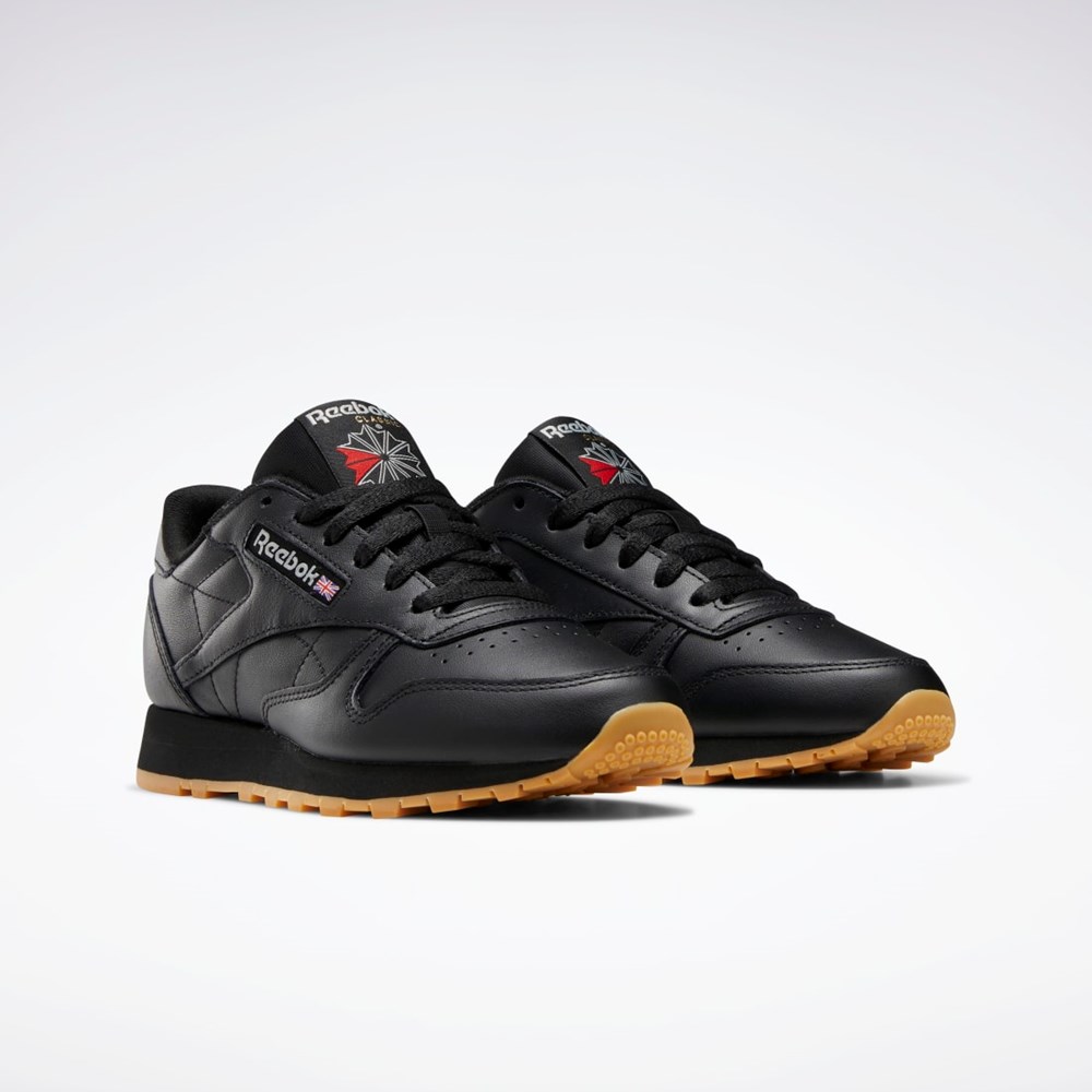 Reebok Classic Leather Shoes Svarta Grå | ALORV-0257