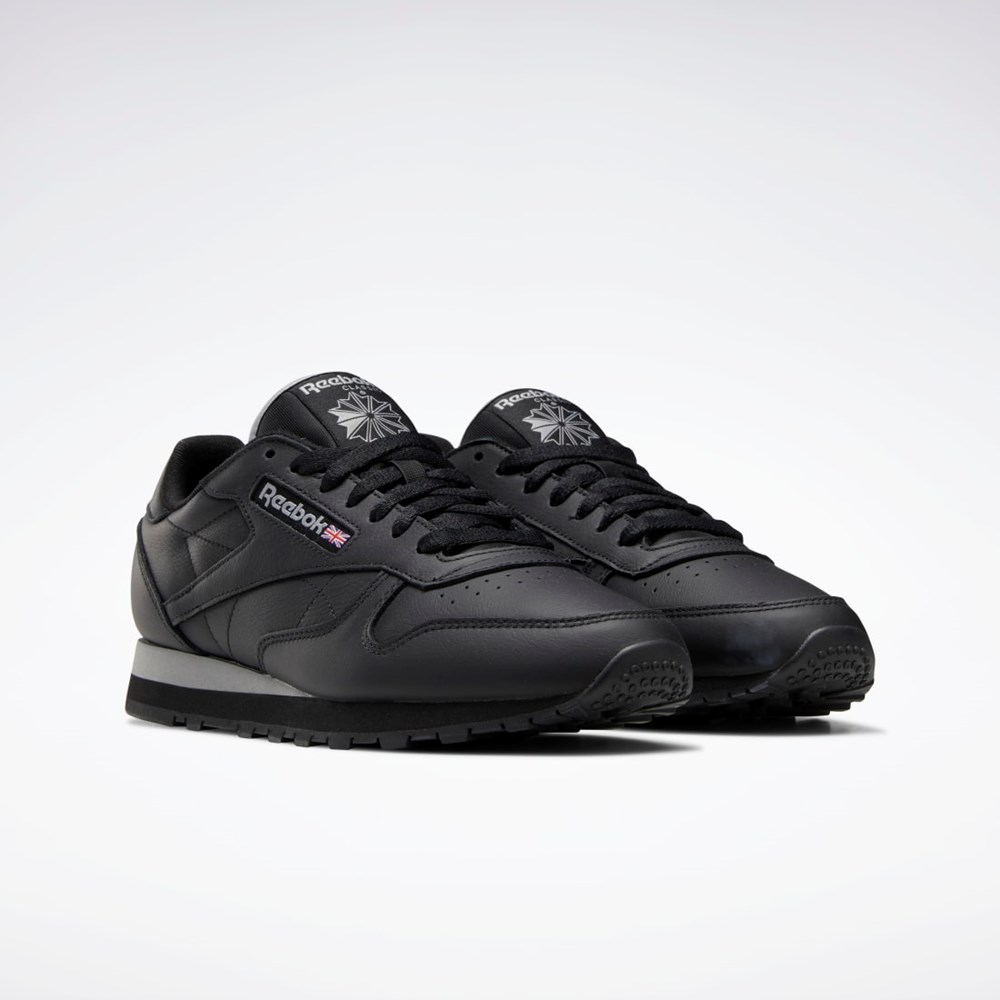 Reebok Classic Leather Shoes Svarta Grå Svarta | GDCSO-8912