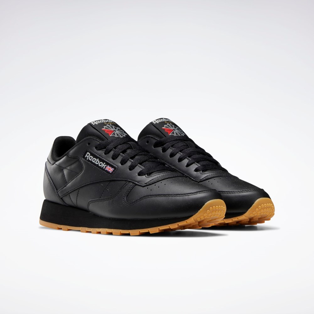 Reebok Classic Leather Shoes Svarta Grå | SCOJQ-2435