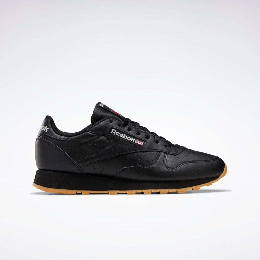 Reebok Classic Leather Shoes Svarta Grå | SCOJQ-2435