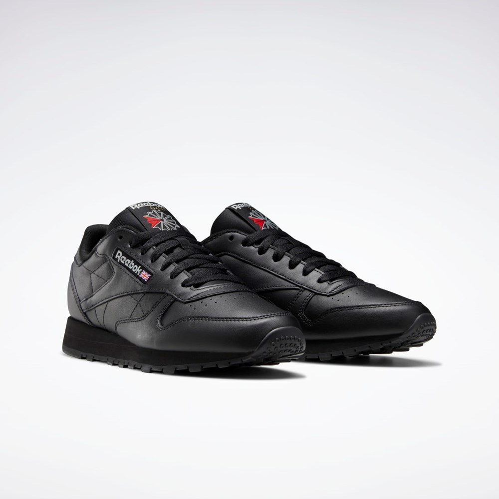 Reebok Classic Leather Shoes Svarta Svarta Grå | JNOTA-6314