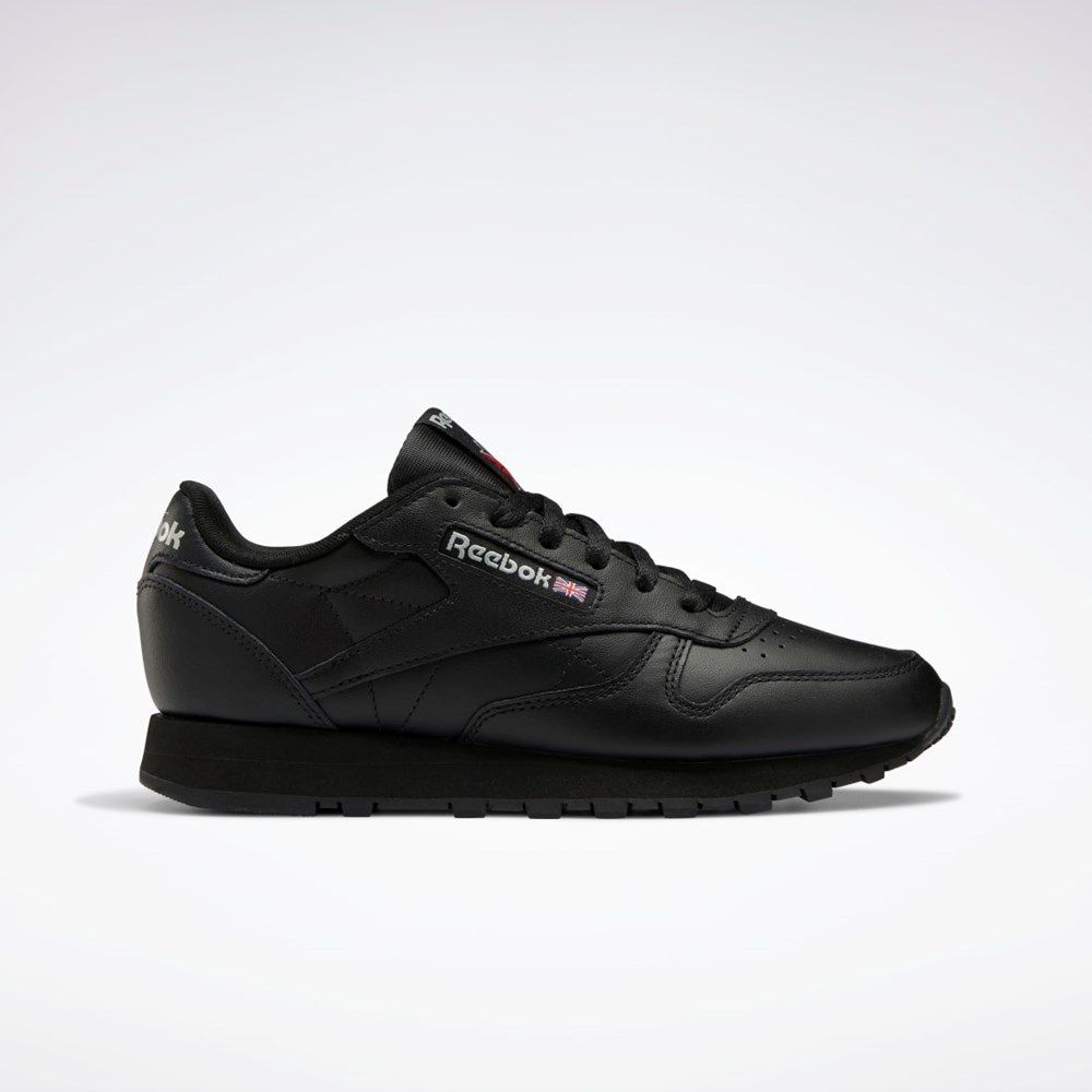 Reebok Classic Leather Shoes Svarta Svarta Grå | OUHIV-6518