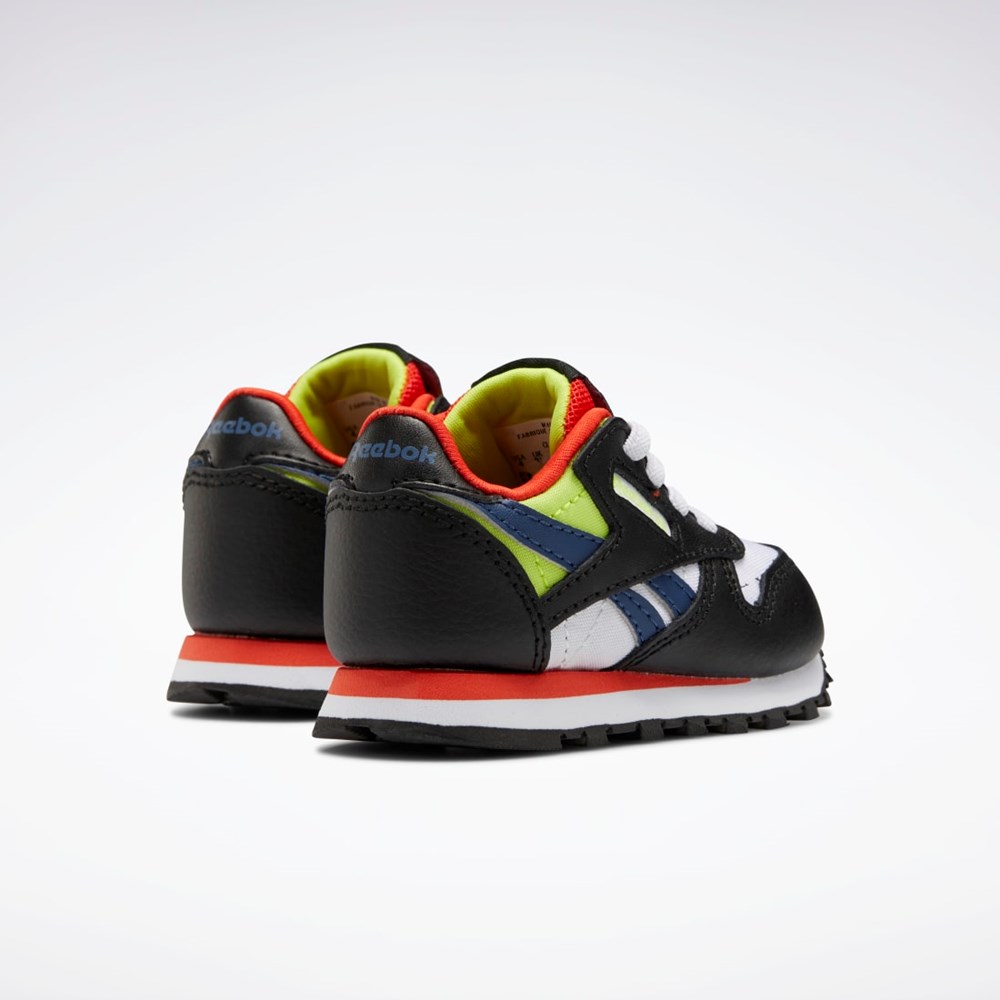 Reebok Classic Leather Shoes - Toddler Svarta Vita Röda | SYGCF-8324