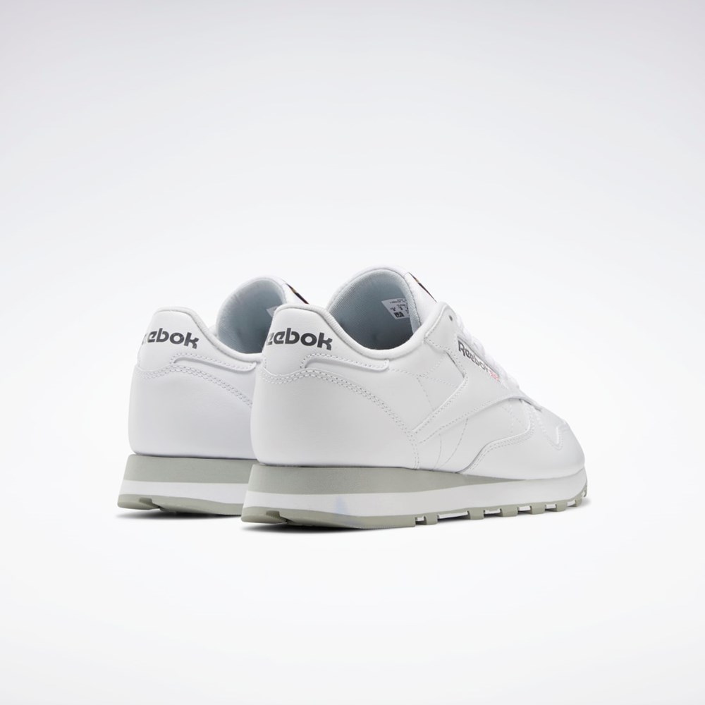 Reebok Classic Leather Shoes Vita Grå Grå | ABPGR-0713