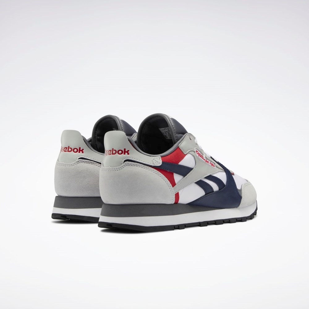 Reebok Classic Leather Shoes Vita Grå Grå | CAXTR-6207