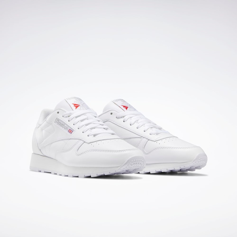 Reebok Classic Leather Shoes Vita Vita Grå | FOVIX-5016