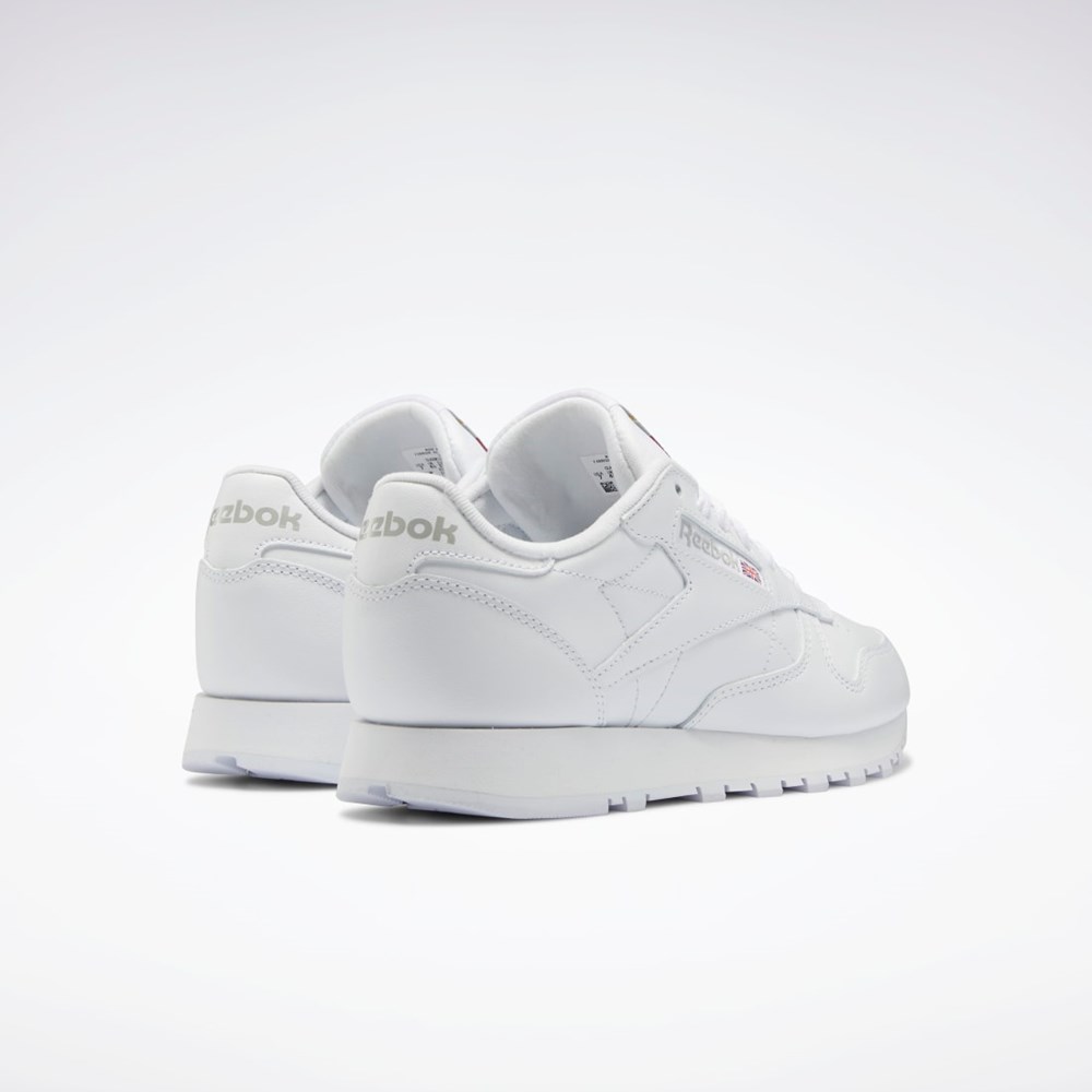 Reebok Classic Leather Shoes Vita Vita Grå | RYKMO-2319