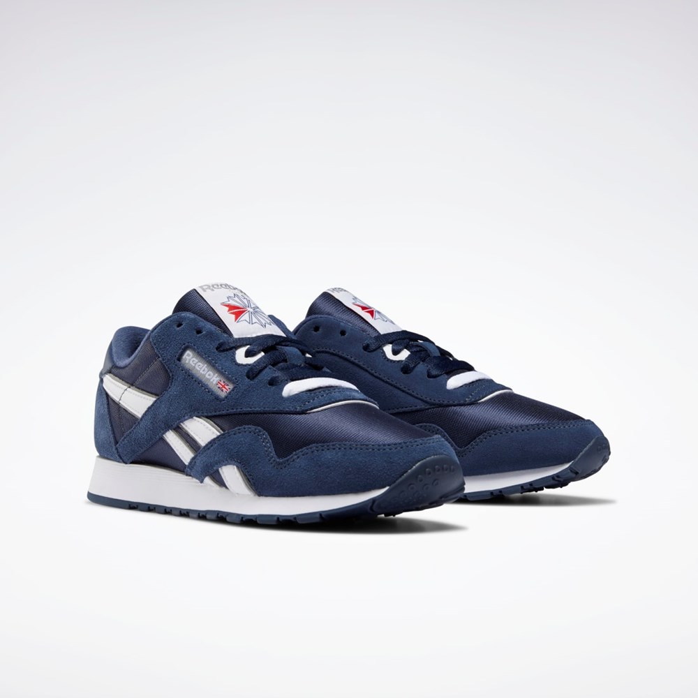 Reebok Classic Nylon Shoes Marinblå Marinblå Platina | JVMRY-2861