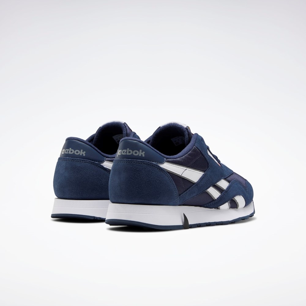 Reebok Classic Nylon Shoes Marinblå Marinblå Platina | QGJRK-4832