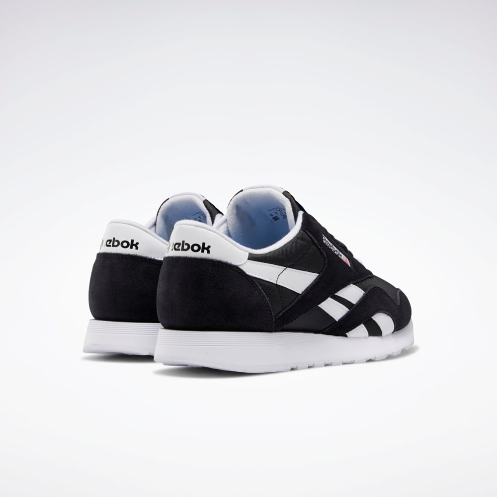 Reebok Classic Nylon Shoes Svarta Svarta Vita | CIPXF-9648