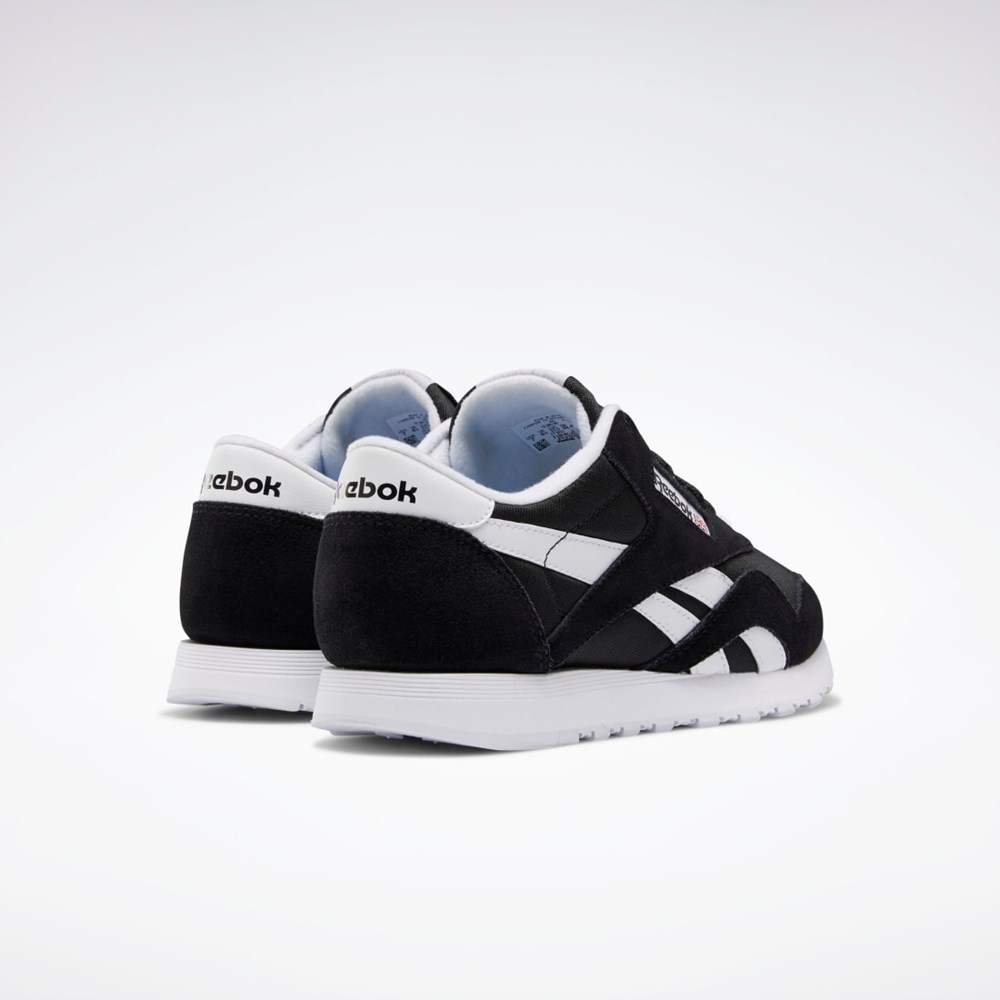 Reebok Classic Nylon Shoes Svarta Svarta Vita | SDNRO-2679