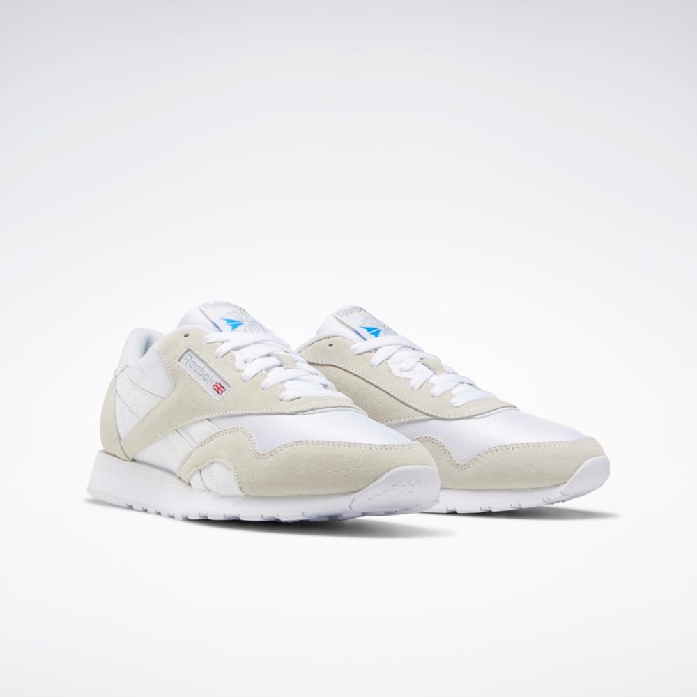 Reebok Classic Nylon Shoes Vita Vita Ljusgrå | JHVDT-7239