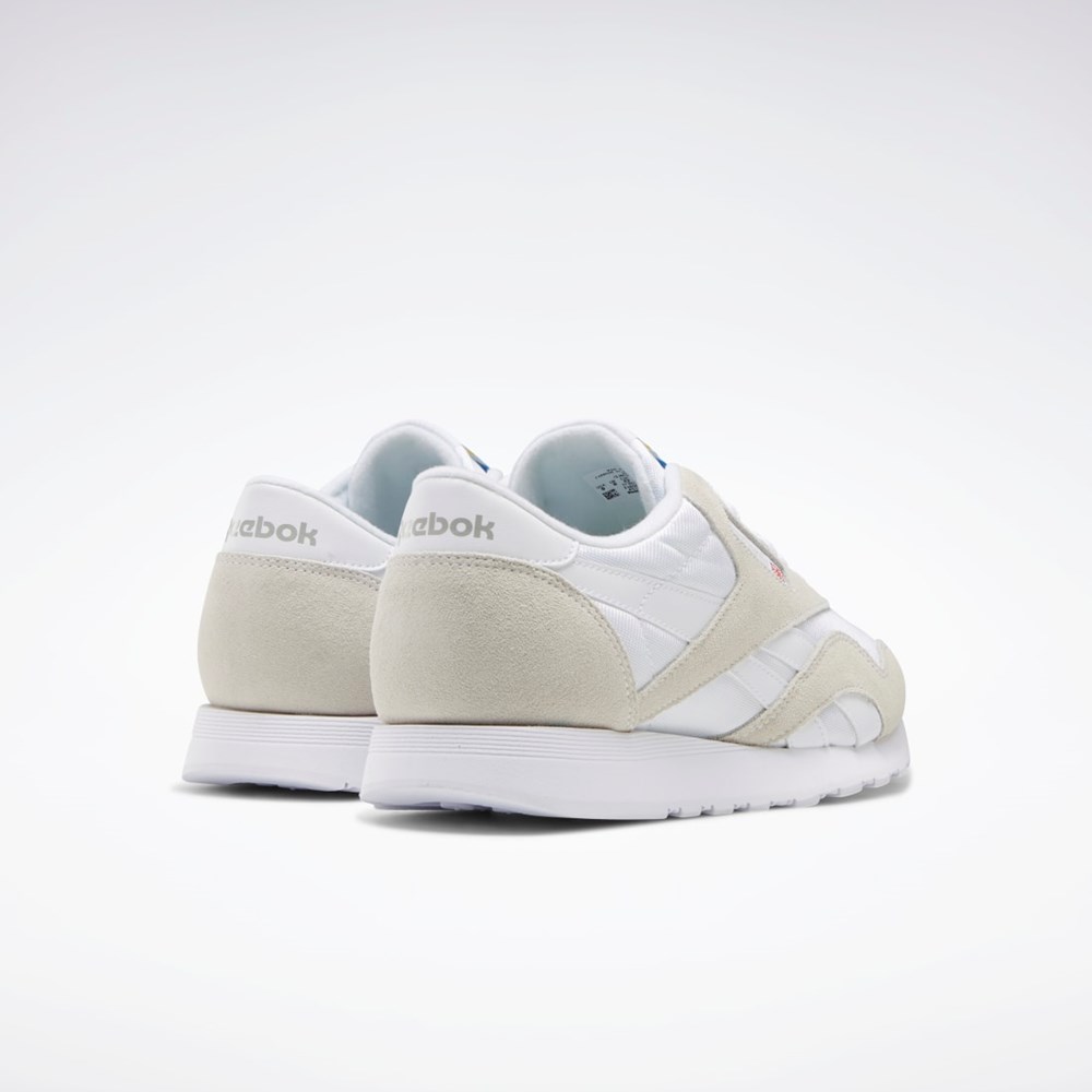 Reebok Classic Nylon Shoes Vita Vita Ljusgrå | JHVDT-7239