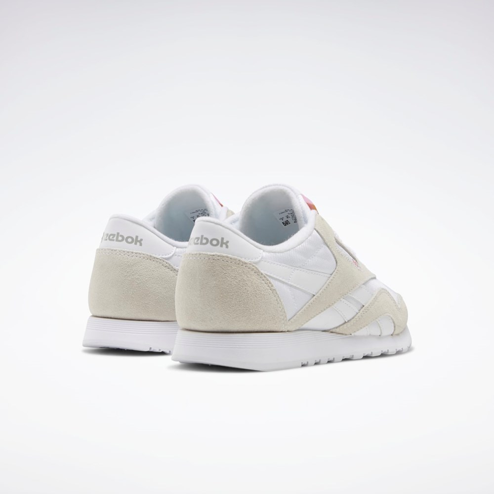 Reebok Classic Nylon Shoes Vita Vita Ljusgrå | RHAQL-1529