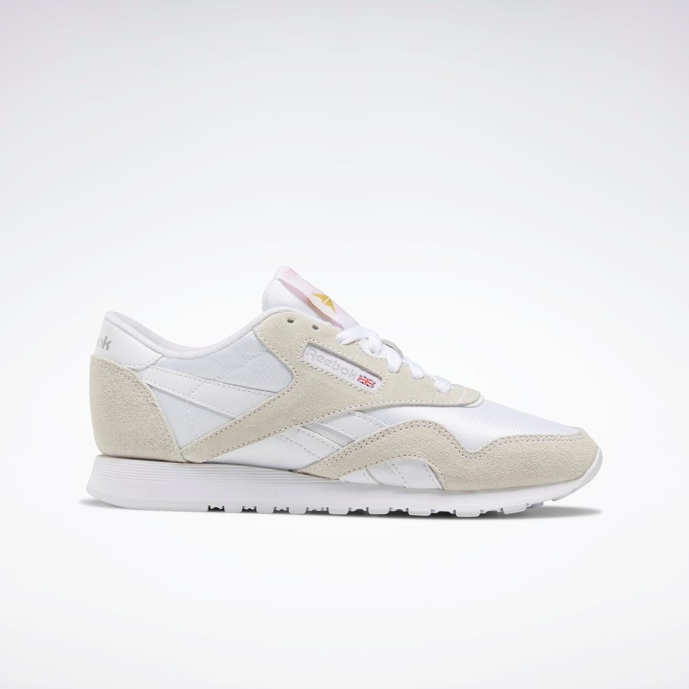 Reebok Classic Nylon Shoes Vita Vita Ljusgrå | RHAQL-1529