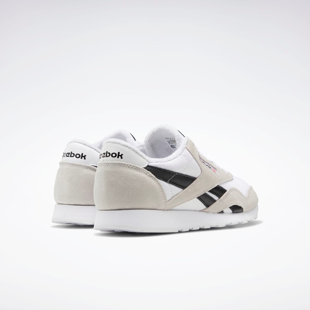 Reebok Classic Nylon Shoes Vita Vita Svarta | LOGKC-9650