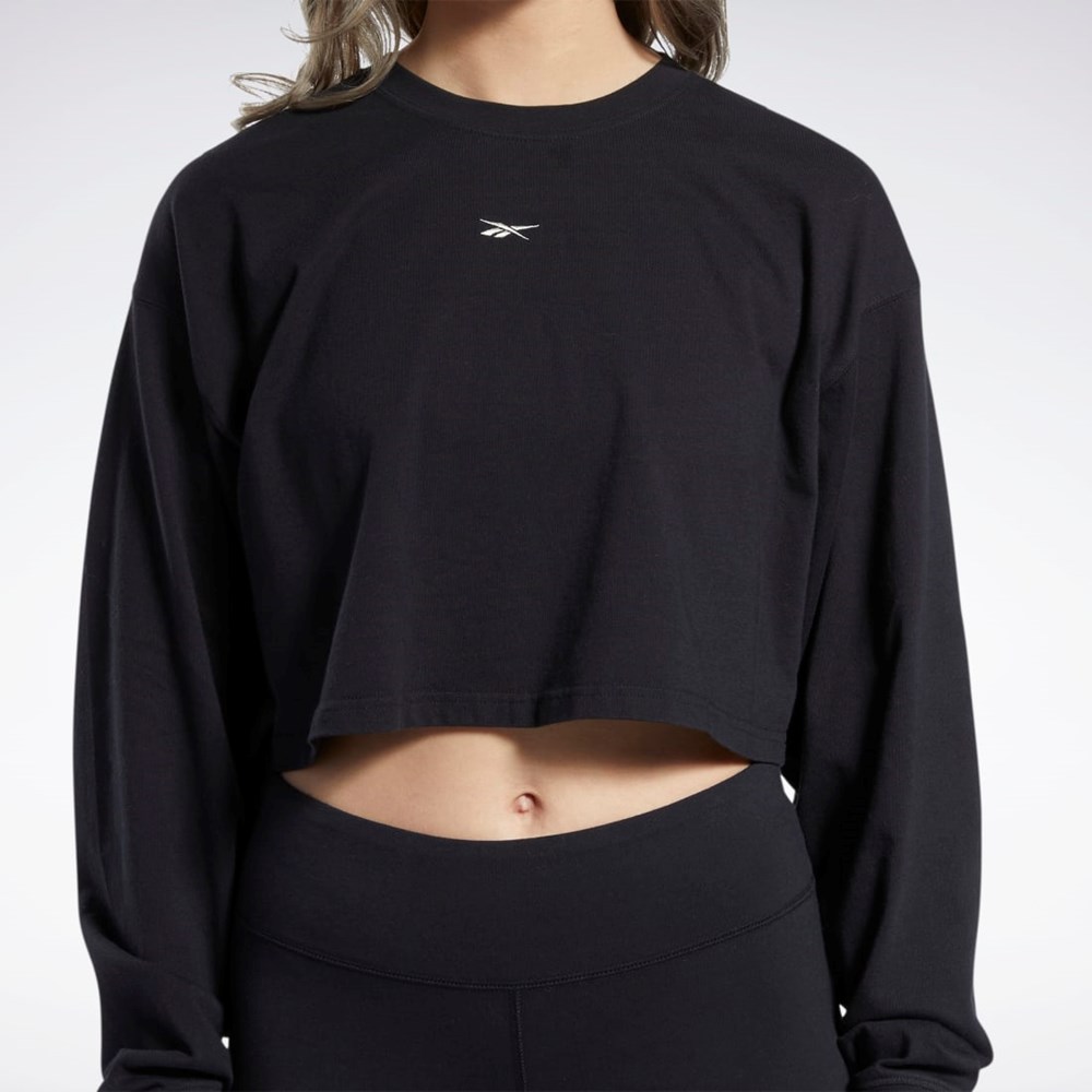 Reebok Classics Bomull Long Sleeve T-Shirt Svarta | FBONE-6751