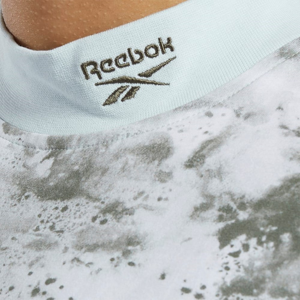 Reebok Classics Cloud Splatter-Print Korta Sleeve Cropped T-Shirt Ljus | YZPDT-4028