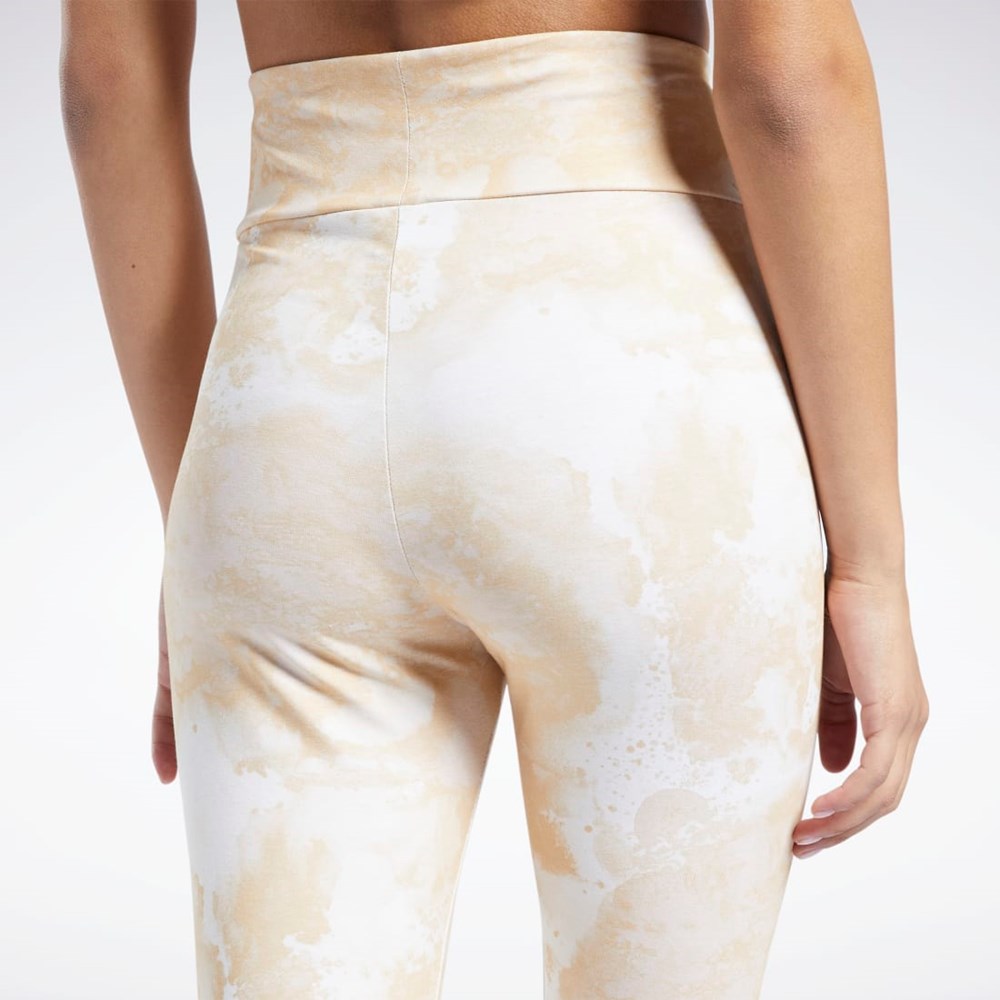 Reebok Classics Cloud Splatter-Print Leggings Stucco | FDUAO-9087