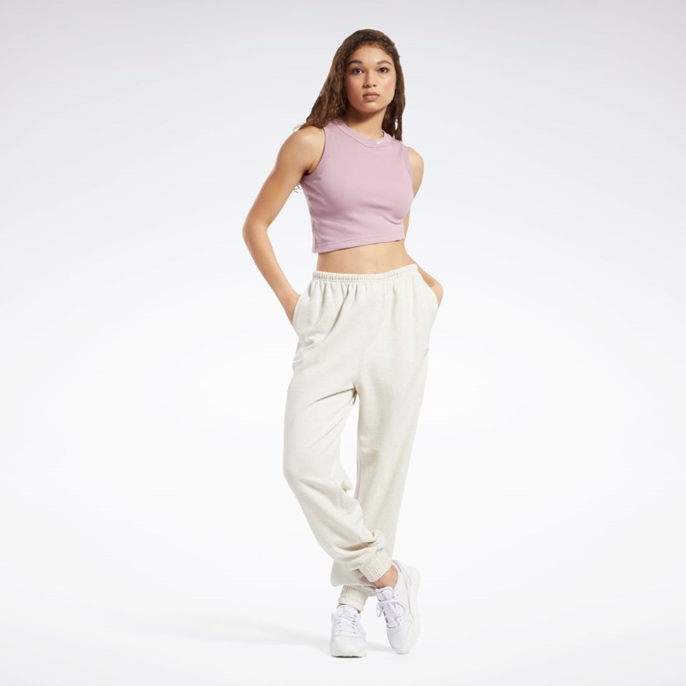 Reebok Classics Cropped Räfflad Tank Top Infused Lilac | NELPH-0634