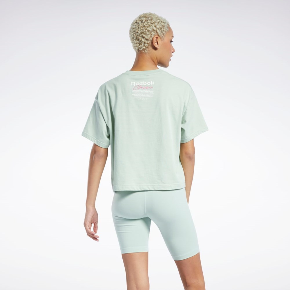 Reebok Classics Summer Tryck T-Shirt Ljus | MESWO-9280