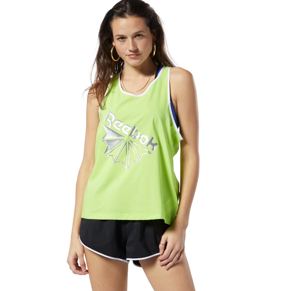 Reebok Classics Tank Top Neon Lime | DIJYS-7389