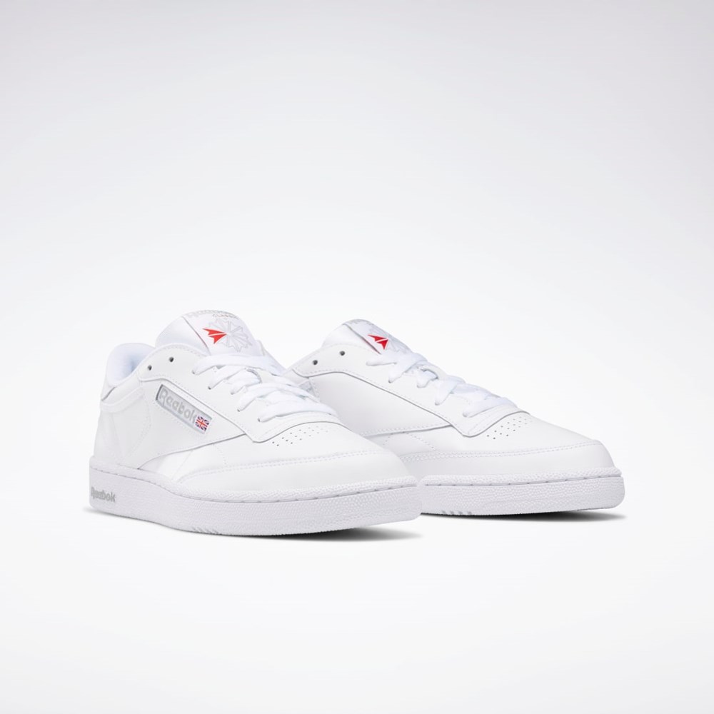 Reebok Club C 85 Shoes Vita Grå | YVJIE-4053