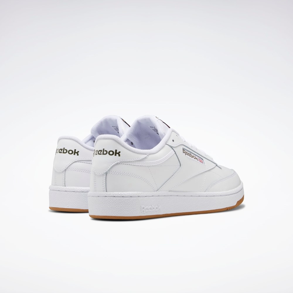 Reebok Club C 85 Shoes Vita Gröna | ASZBE-8062