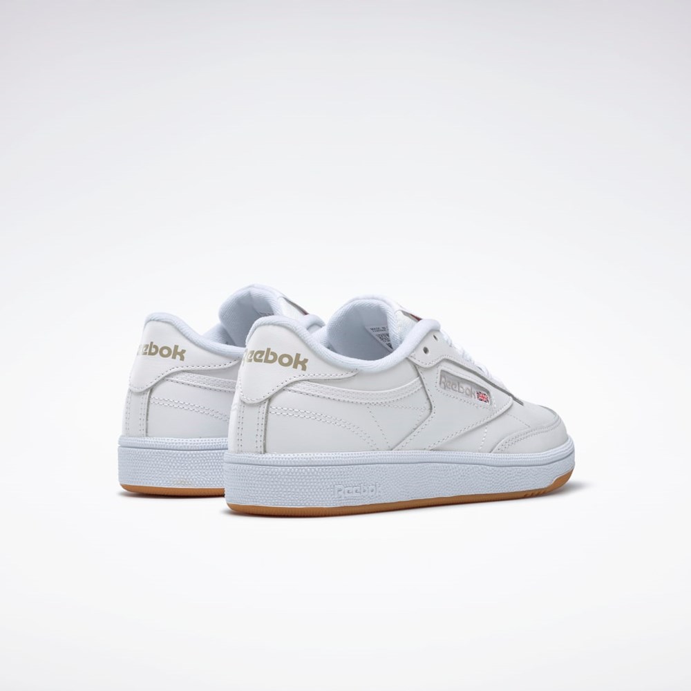 Reebok Club C 85 Shoes Vita Ljusgrå | LHUYR-3514