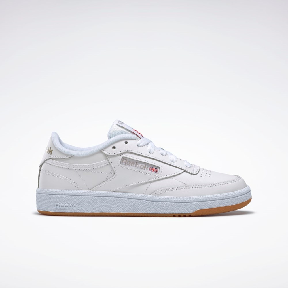 Reebok Club C 85 Shoes Vita Ljusgrå | LHUYR-3514