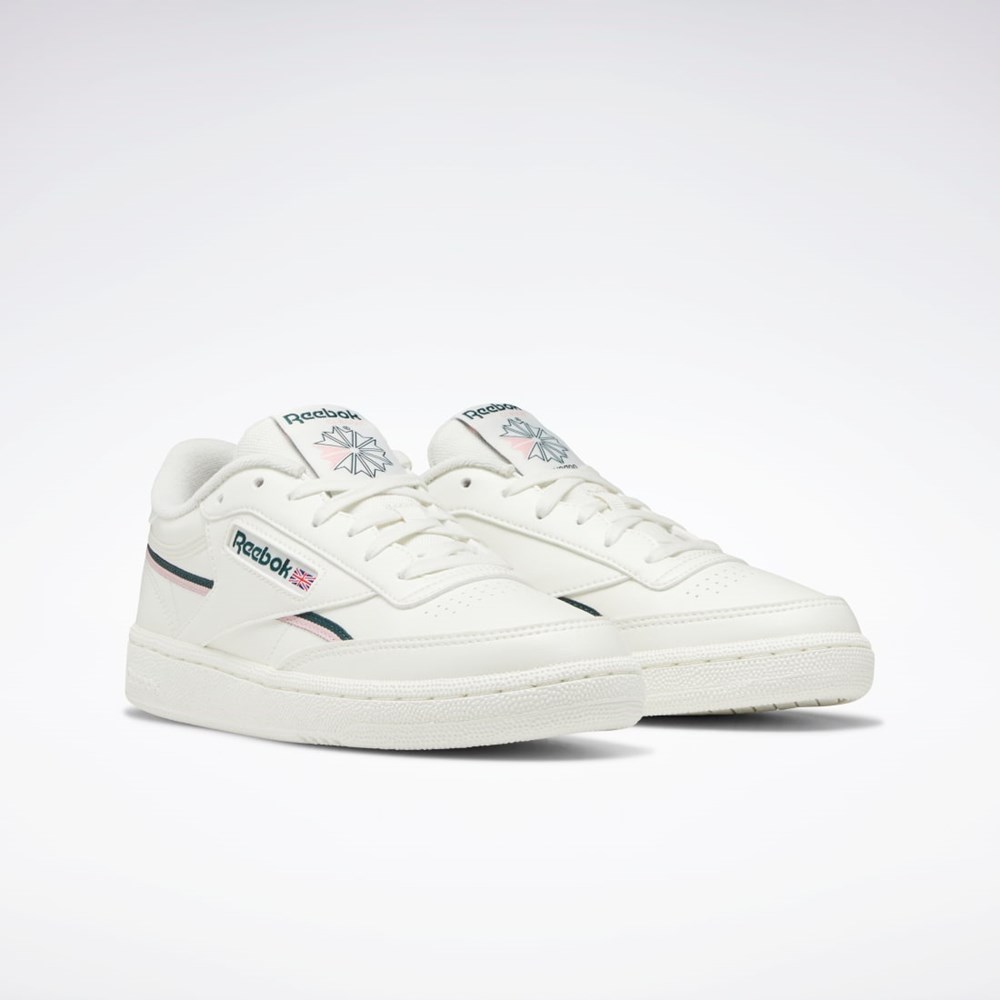 Reebok Club C 85 Veganska Shoes Rosa Gröna | RTIMO-1098