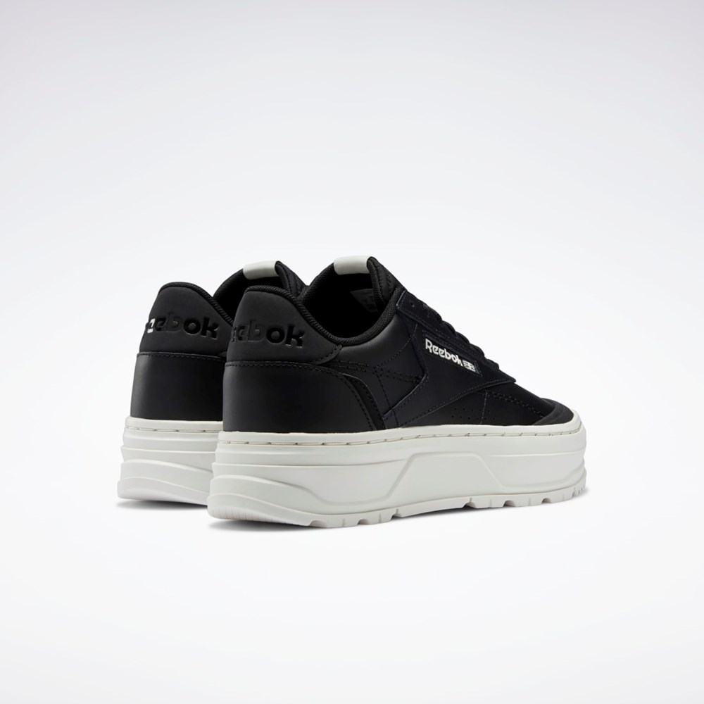 Reebok Club C Double GEO Shoes Svarta Svarta | XMHDA-0619